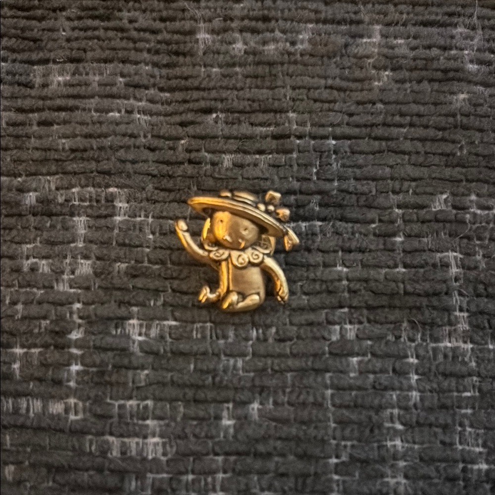 Gold-Tone Bear Brooch